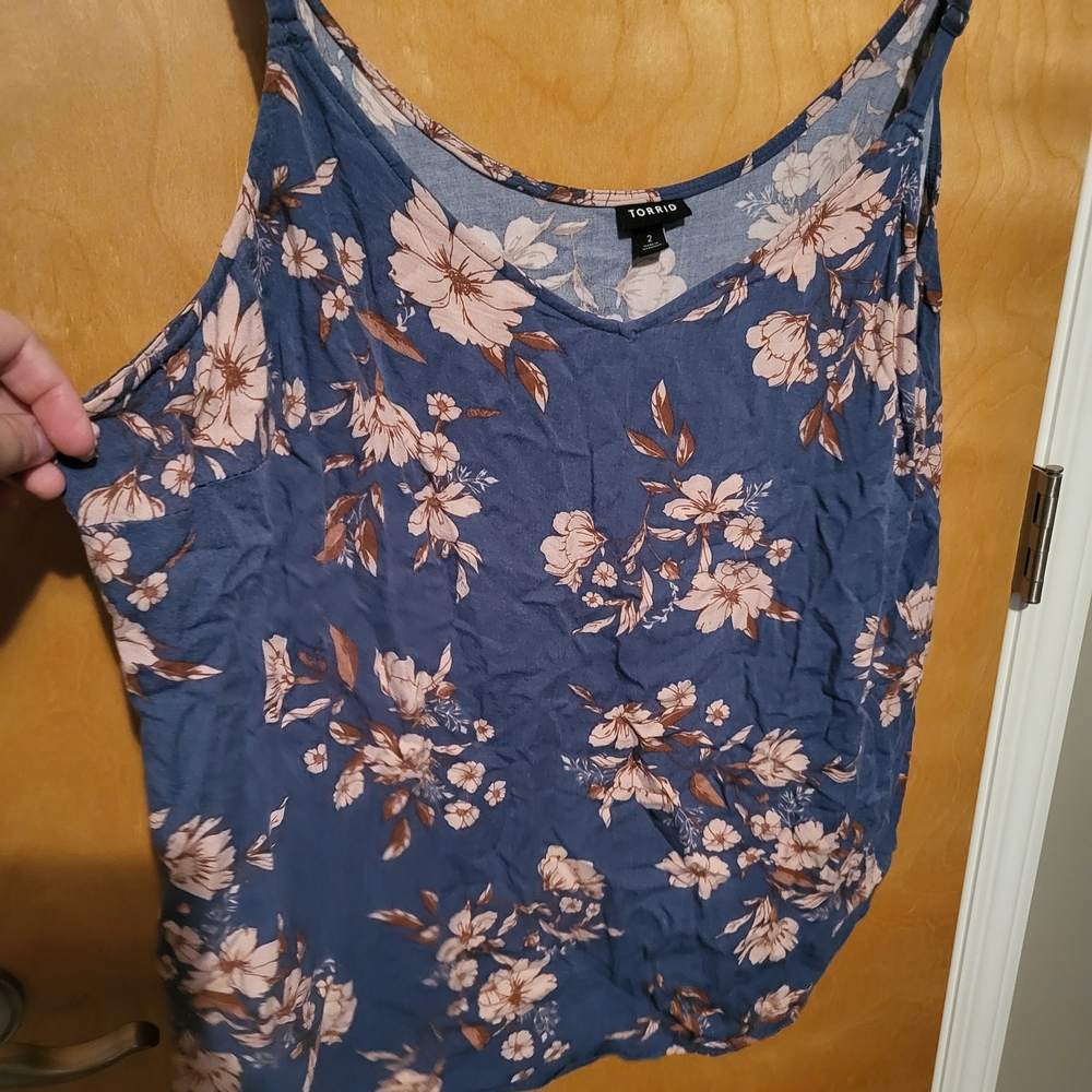 Torrid Blue Floral Women's Top